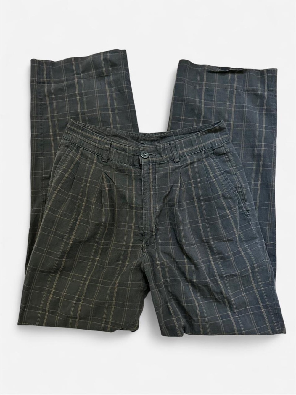 Vintage Korean Plaid Trousers